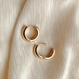 Chubbie Hoops-Gold-Everyday Hoop Clasp Earrings