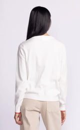 Airplane Mode II Retro Sweater White