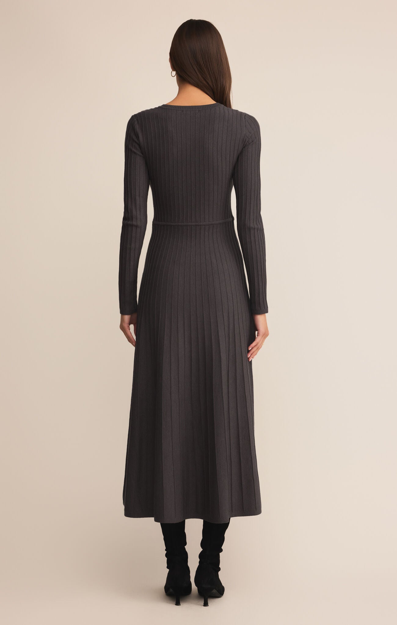 Jasper Midi Sweater Dress Charcoal Heather