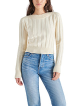 Serra Boat Neck Rib Sweater Cream