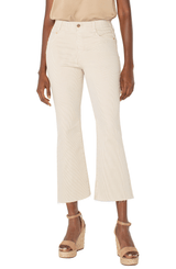 Gia Glider Split Pleat Crop Flare Cappucino Stripe
