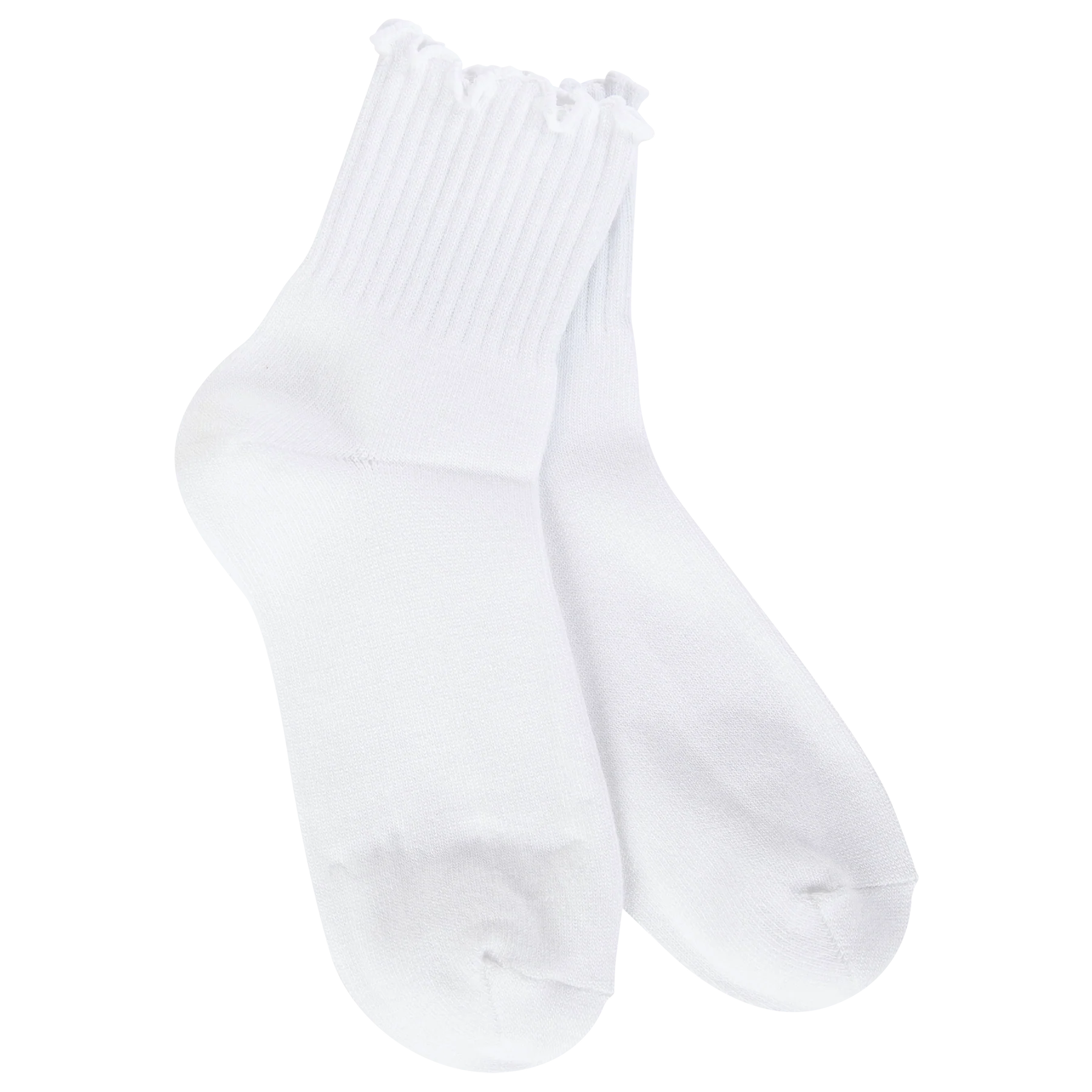 Weekend Quarter Ruffle Socks White