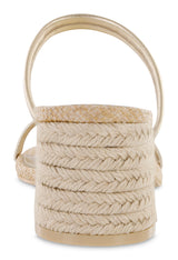 Isabeli Espadrille Heeled Sandals Soft Gold