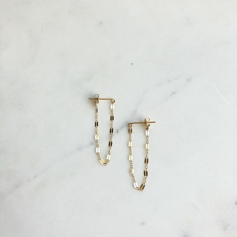 Sylvie Chain Studs 14k Gold Fill