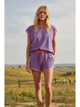 Keegan Stripe Knit Set Pink & Royal