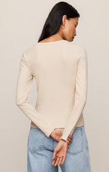 Greyson Scoop Long Sleeve Tee Chalk