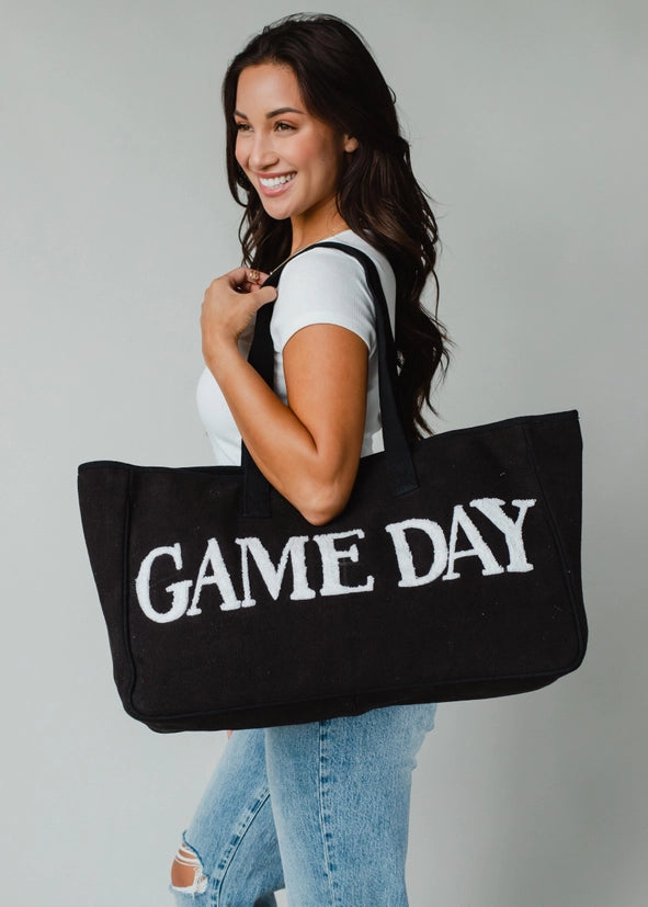 Game Day Textured Woven Tote