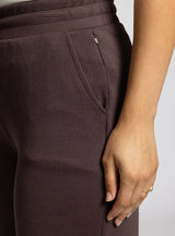 Kit Ribbed Crop Pants Raisin