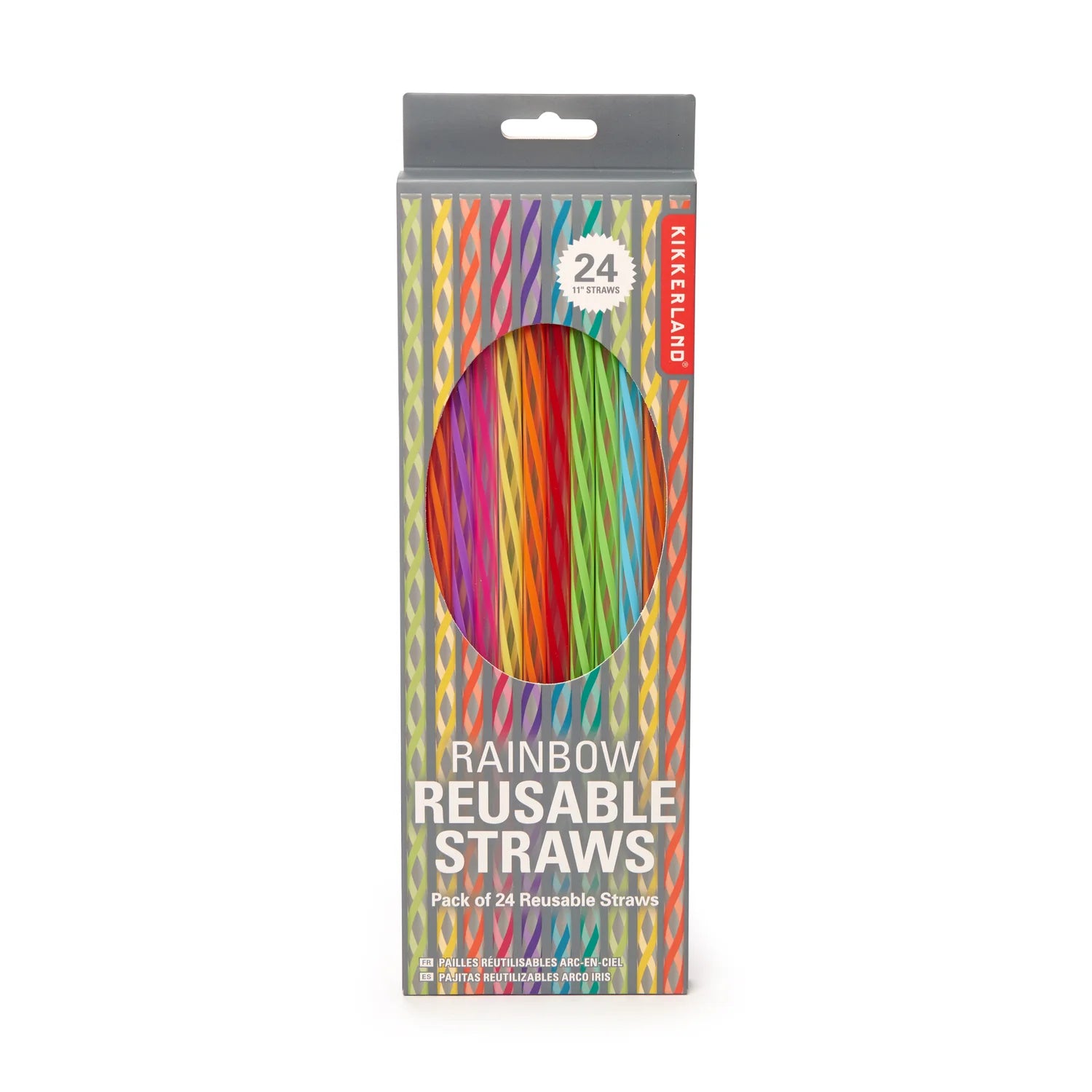 Tall Reusable Rainbow Straws