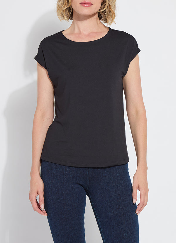 Lyssentials Short Sleeve Top Black