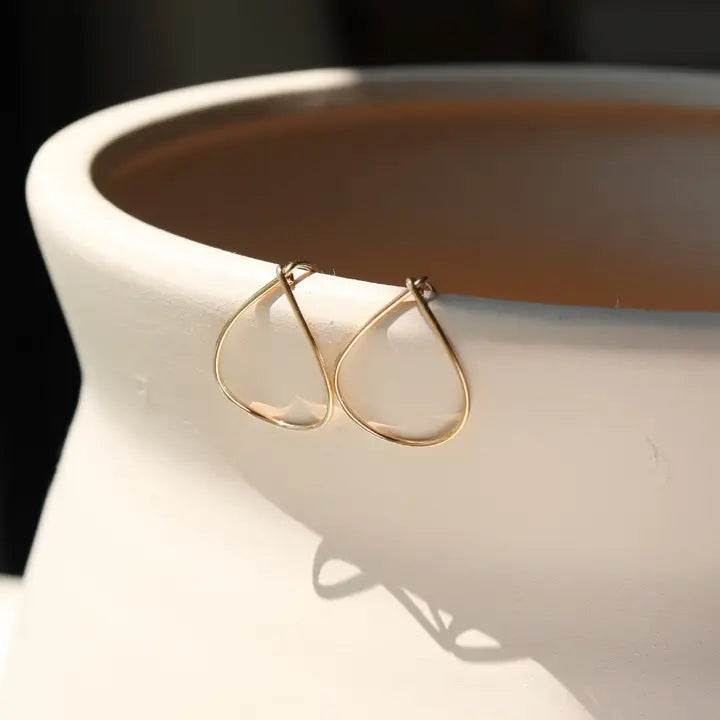 Mini Teardrop Threader Earrings