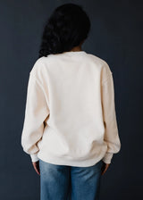 Hello Fall Boucle Sweatshirt Cream