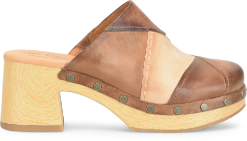 Tay Patchwork Clogs Brown Combo