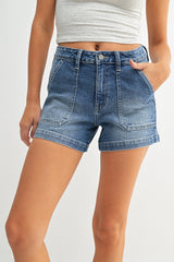 Utility Denim Shorts Medium