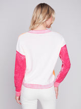 Cold Dye Two Tone Sweater Tangerine