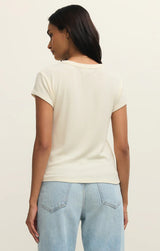 Renae Rib Short Sleeve Tee Cloud