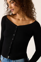 Jovy Sweater Top Black