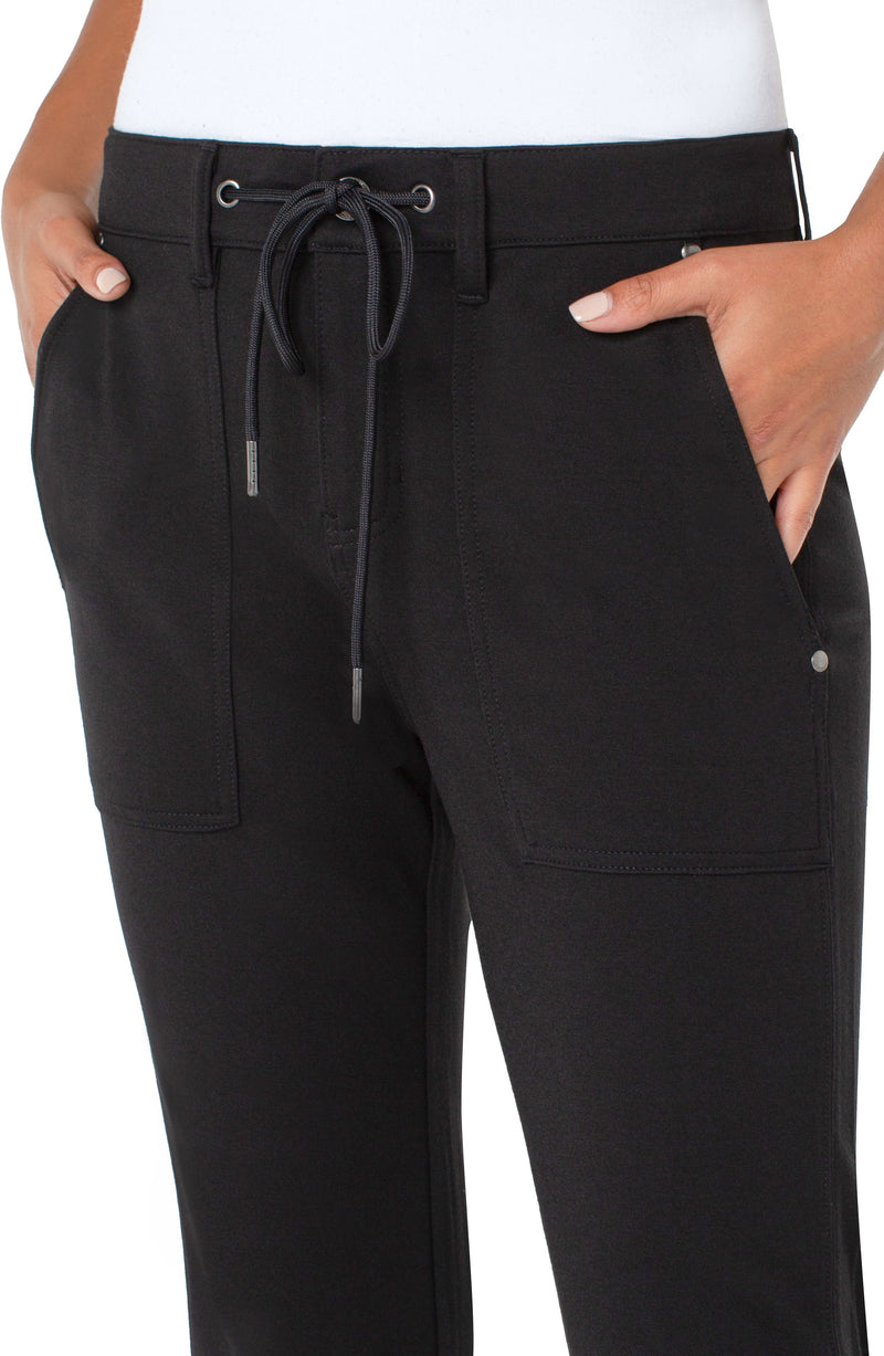 Snap Hem Utility Jogger Black