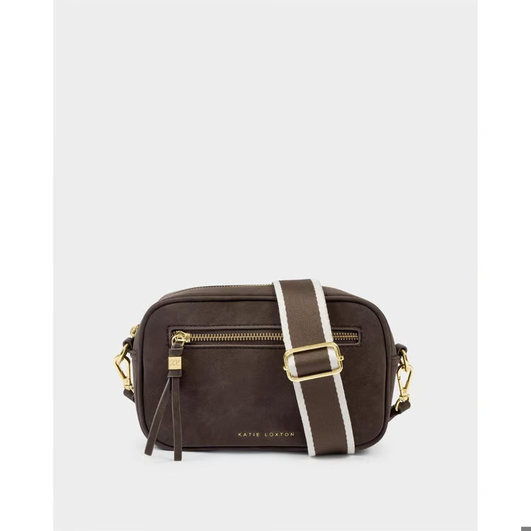 Lottie Crossbody Bag Bitter Chocolate Suedette