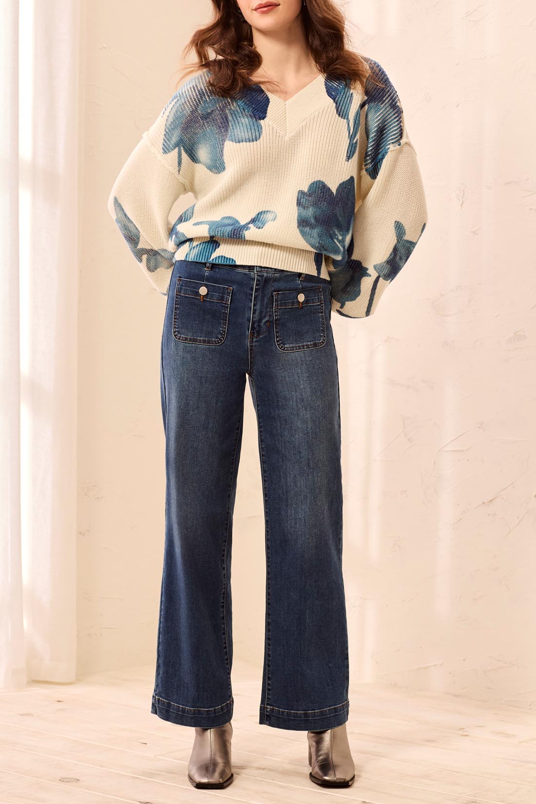 Sophia Curvy Super Straight Ankle Jeans Dusk