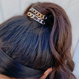 5 Piece Black Chain Hair Tie Bracelet