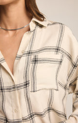 River Plaid Button Up Shirt Sea Salt