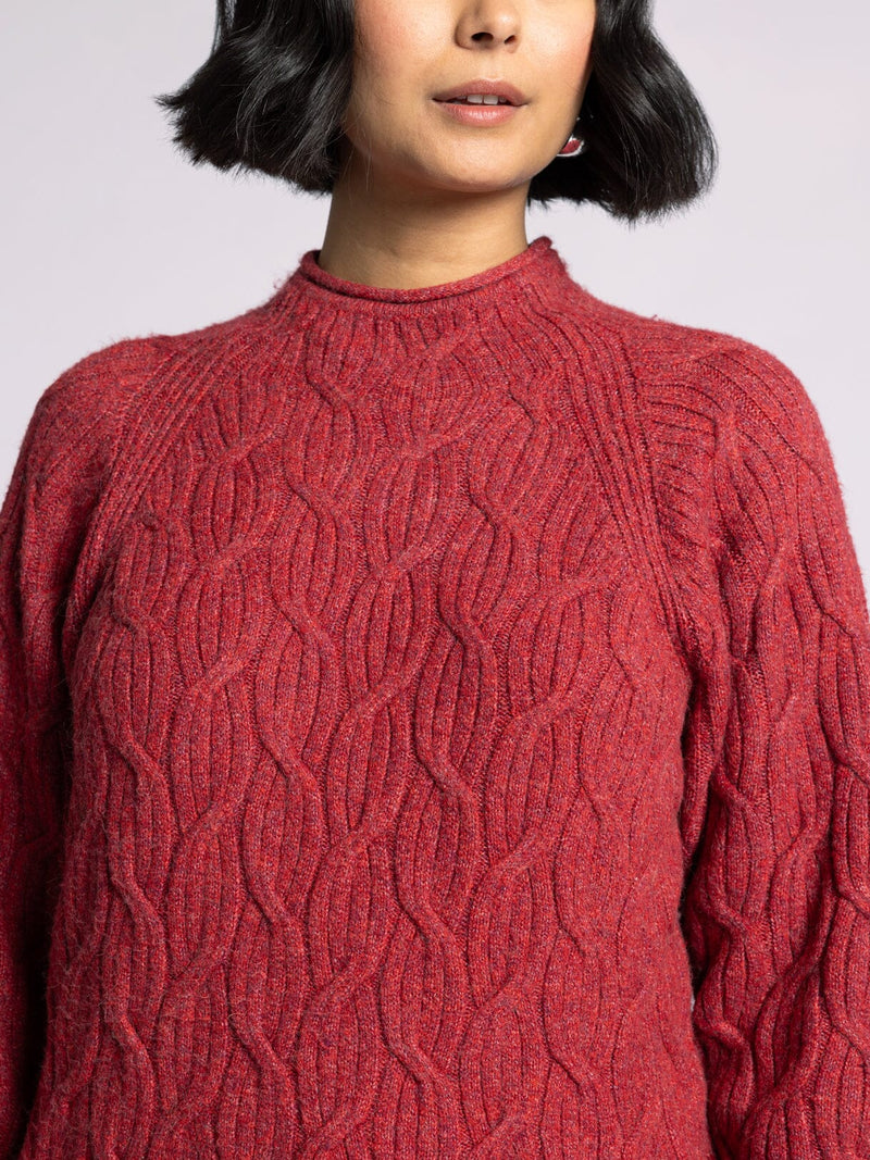 Amal Sweater Heather Raspberry