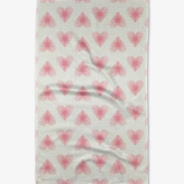 Geometry Tea Towel Life Line Hearts