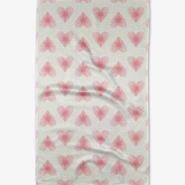 Geometry Tea Towel Life Line Hearts