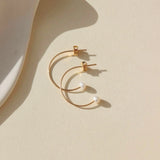 Balanced Pearl Hoop Statement Earrings