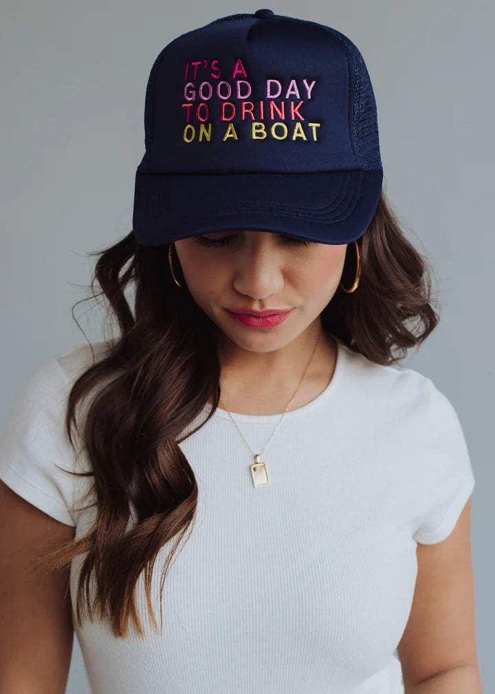 Drink On A Boat Trucker Hat