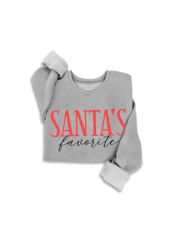 Santa's Favorite Mineral Sweatshirt Heather Grey