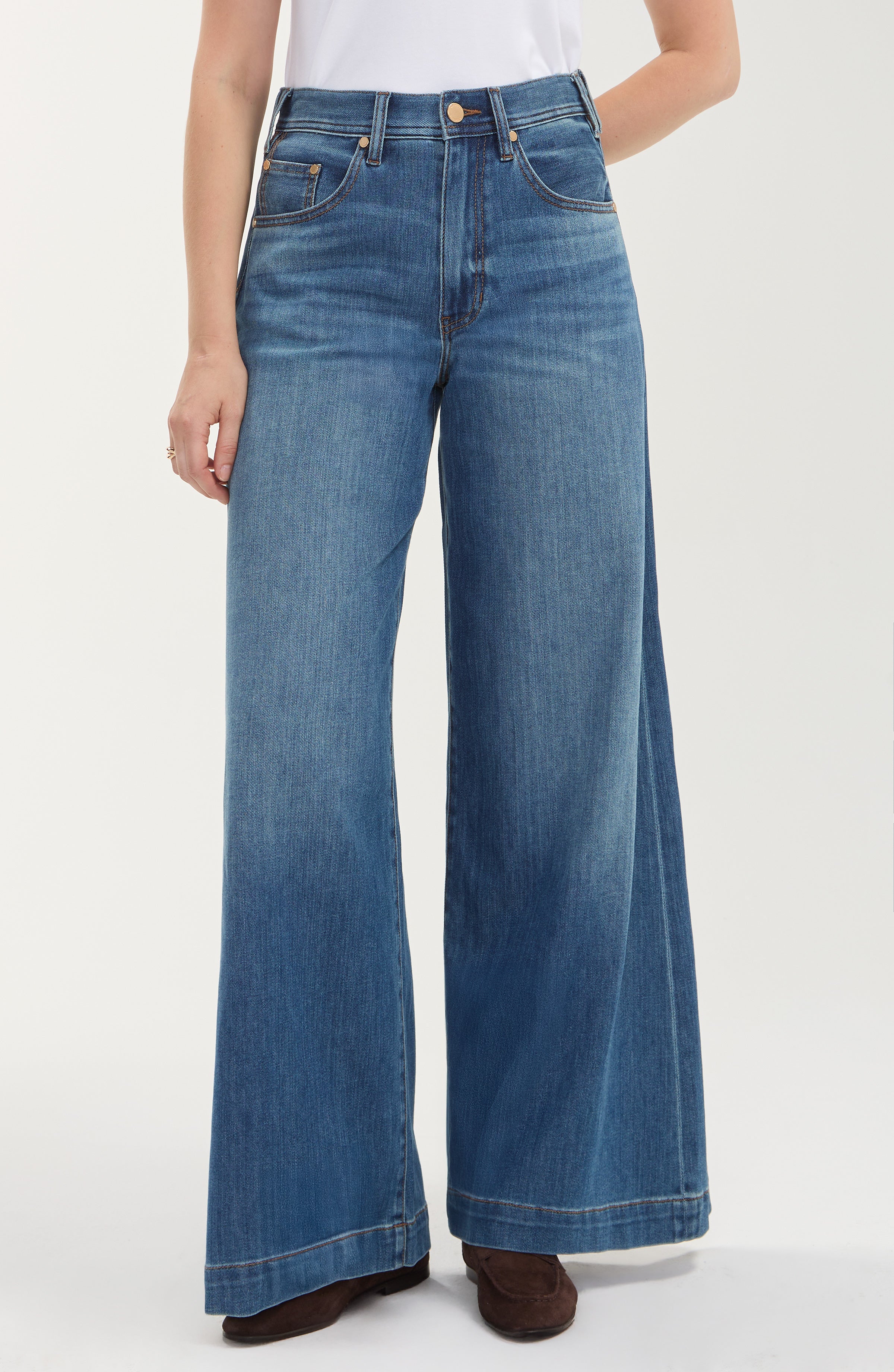 Kit High Rise Relaxed Wide Leg Jeans Autumn Fade