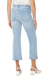 Hannah Slit Hem Crop Flare Jeans Clarkdale