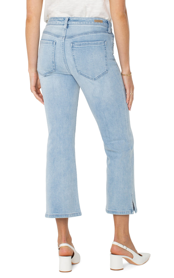 Hannah Slit Hem Crop Flare Jeans Clarkdale