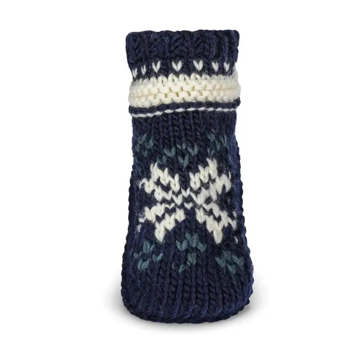 Nordic Flake Sherpa Line Lounge Socks Navy