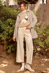 Single Breasted Midi Coat Oatmeal Mix