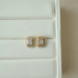 Eva Baguette CZ Diamond Stud Earrings