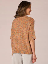 Space Dye Elbow Sleeve Sweater Ginger Spice Multi