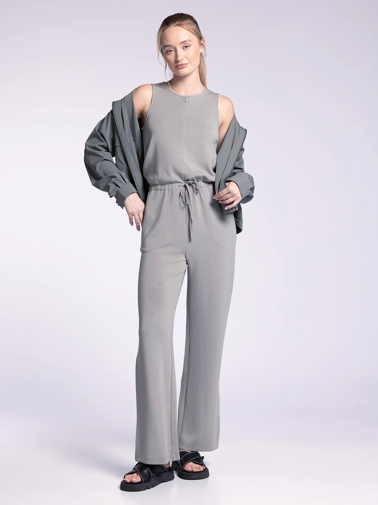 Robinson Tie Waist Jumpsuit Green Onyx