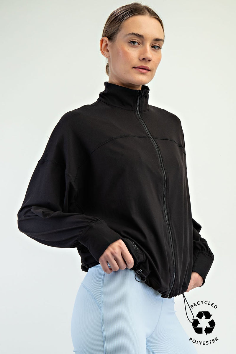Butter Soft Oversized Active Jacket Black