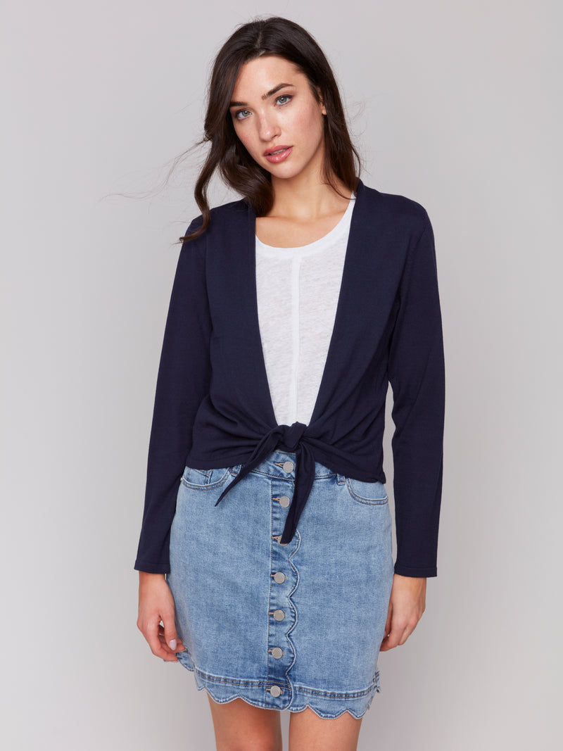 Front Tie Bolero Navy