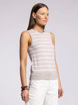 Elsa Tank Grey + Pink