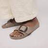 Madrid Big Buckle EVA Sandals Gray Taupe