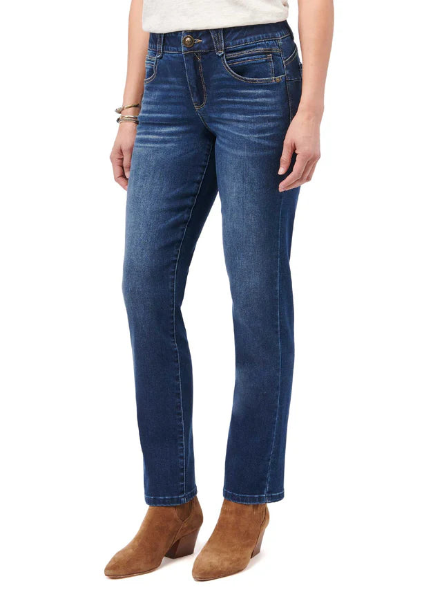 High Rise Repreve Straight Leg Jeans Blue