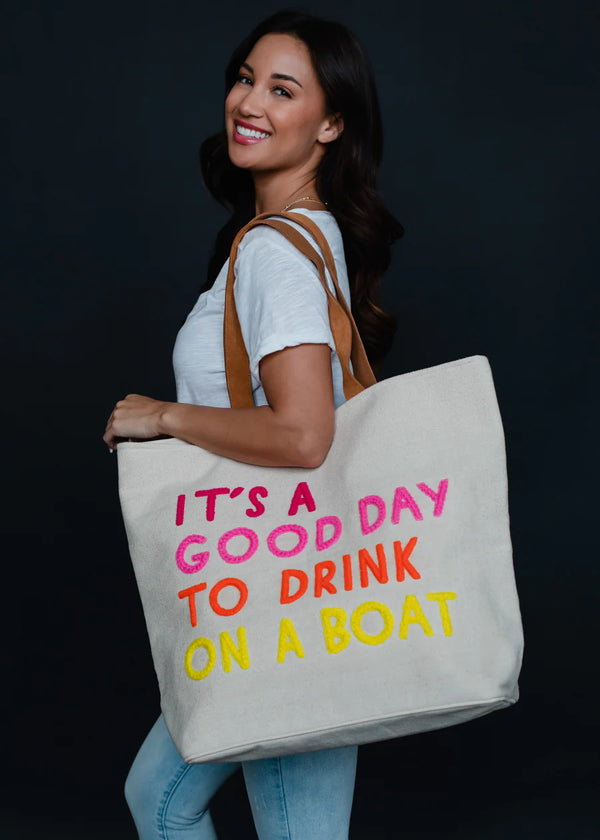 Drink On A Boat Textured Tote