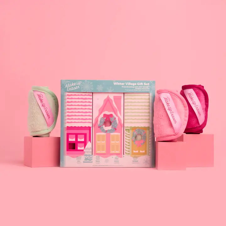 Winter Village 3 PC Makeup Eraser Gift Set