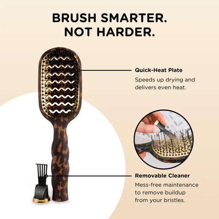 Teleties Hair Brush Tortoise Vented
