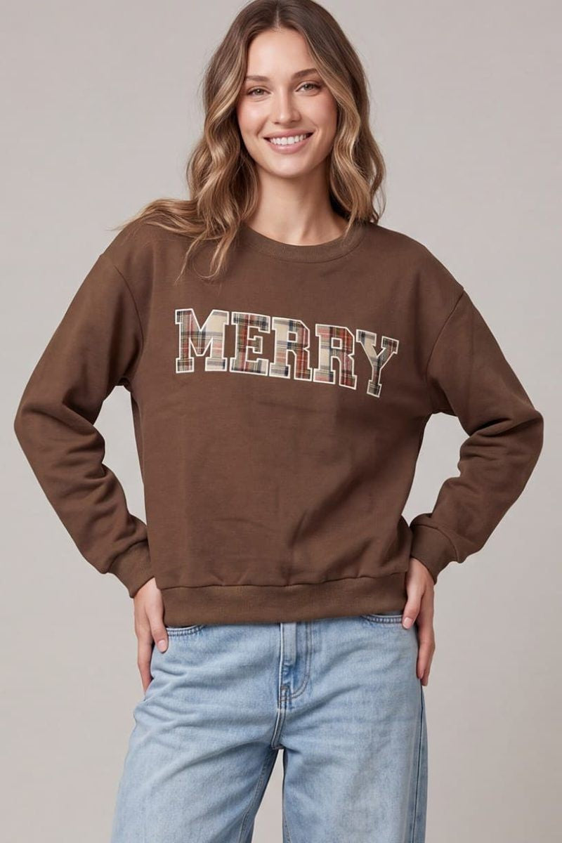 Merry Patchwork Sweatshirt