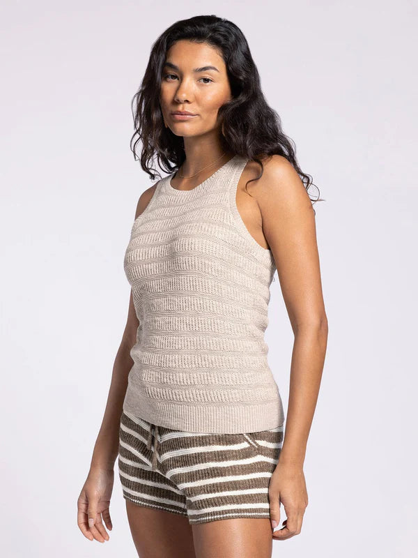 Amber Knit Tank Seashell